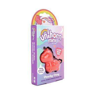 Вібратор-мінієдиноріжка Unihorn Mini &ndash; Peachy Pony, брелок з вібрацією, 10 режимів SX2869 фото