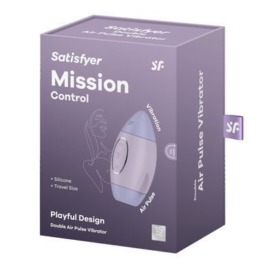 Вакуумний стимулятор з вібрацією Satisfyer Mission Control Violet, 2 незалежні мотори SO8970 фото