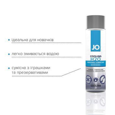 Охолоджувальна змазка на водній основі JO H2O COOLING (120 мл) з ментолом, рослинний гліцерин SO1693 фото