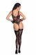 Боді Noir Handmade F242 Tulle body with patterned flock embroidery, S SX0151 фото 2