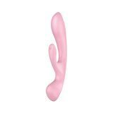 Двосторонній вібратор-кролик Satisfyer Triple Oh Pink, 3 мотори, руків&rsquo;я-масажер SO7780 фото