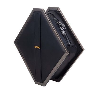 Сумка для секс-іграшок LOCKINK Mysterious Square Kink Bag, чорна, набір для бондажу в комплекті SX0843 фото