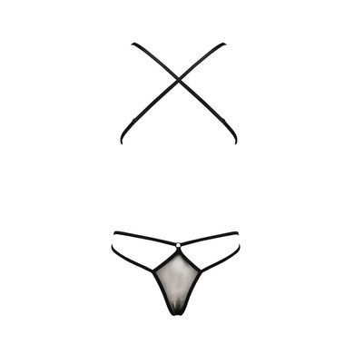 Боді монокіні з декольте Passion ERZA BODY L/XL, black PS26001 фото