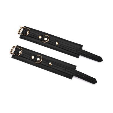 Наручники з ланцюжком Liebe Seele Black Organosilicon Wrist Cuff, екошкіра SO9485 фото