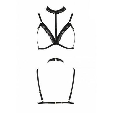 Бюстгальтер-стрепи з чокером Passion Exclusive SHELLY BRA L/XL, black PS27901 фото