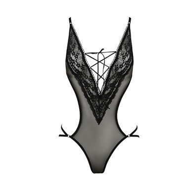 Боді монокіні з декольте Passion ERZA BODY L/XL, black PS26001 фото