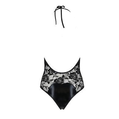 Боді з дуже глибоким декольте Passion DARYL BODY L/XL, black EL14801 фото