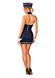 Еротичний костюм стюардеси Obsessive Stewardess uniform M/L, blue, сукня, пілотка, шарф, манжети SO7730 фото 4