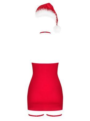 Сорочка Obsessive Kissmas chemise red 2XL/3XL SX1158 фото