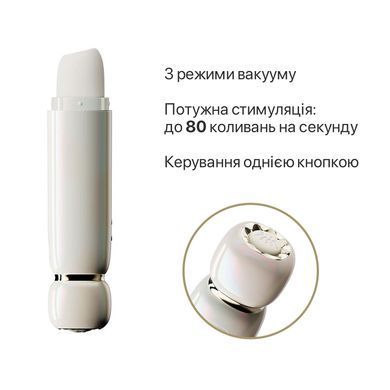 Вакуумний кліторальний стимулятор Zalo Lia Floral White, 3 насадки, 3 режими, різна інтенсивність SX2685 фото
