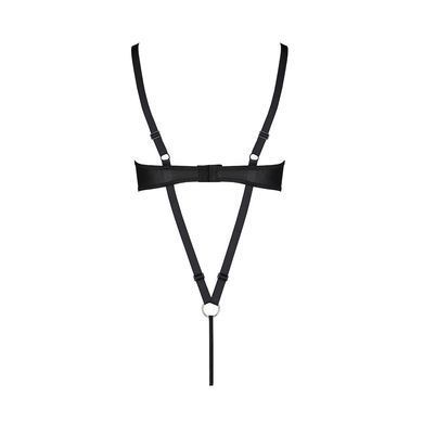 Боді з екошкіри Passion CELIN BODY S/M, black, з доступом, відкритий SO6404 фото