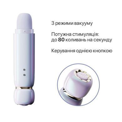 Вакуумний кліторальний стимулятор Zalo Lia Lavender Purple, 3 насадки, 3 режими, різна інтенсивність SX2686 фото