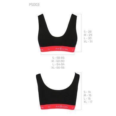 Спортивний топ на широких бретелях Passion PS003 TOP M, black SO4212 фото