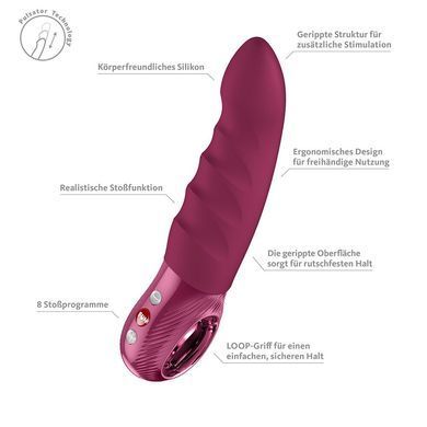 Пульсатор Fun Factory Stronic Deep, Wine Red, 8 режимів роботи, перезаряджуваний SX4248 фото
