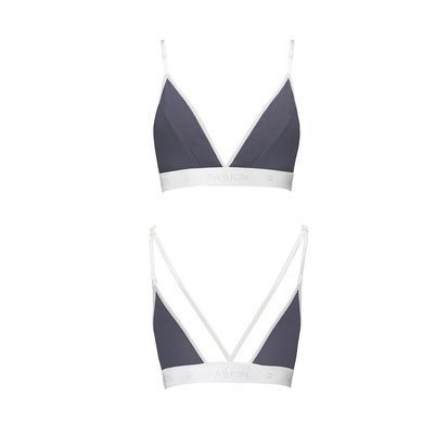 Спортивний топ з подвійними бретелями Passion PS007 TOP L, dark grey SO4263 фото