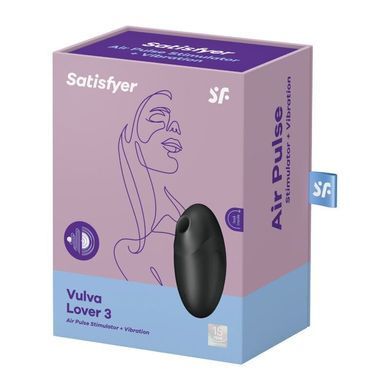 Вакуумний стимулятор з вібрацією Satisfyer Vulva Lover 3 Black SO7783 фото