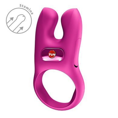 Ерекційне віброкільце з подвійною стимуляцією клітора Fun Factory NŌS CLASSIC Magenta, 2 мотори SX3697 фото