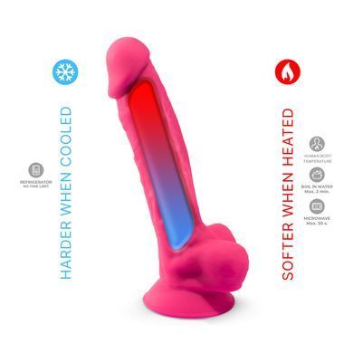 Фалоімітатор SilexD Tomas Pink (MODEL 1 size 9in), двошаровий, силікон + Silexpan, діаметр 4,9см SO5023 фото