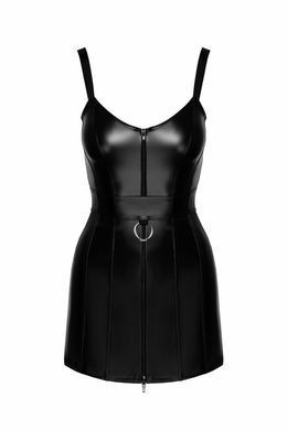 Сукня Noir Handmade F320 Starlet, 3XL, під латекс, міні, блискавка по всій довжині, кільце на поясі SX0356 фото