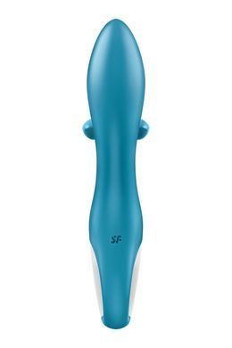 Вібратор-кролик із потрійним відростком Satisfyer Embrace me Turquoise, 2 мотори, діаметр 3,6 см SO6284 фото