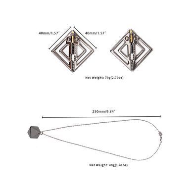 Затискачі для сосків з важкою підвіскою LOCKINK Adjustable Nipple Clamps with Heavy Pendant, під срібло SX0847 фото