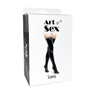Сексуальні вінілові панчохи Art of Sex - Lora, розмір S, колір чорний SO7342 фото