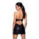Мінісукня з екошкіри Passion CELINE CHEMISE S/M, black, шнурівка, трусики в комплекті SO6407 фото 2