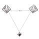 Затискачі для сосків з важкою підвіскою LOCKINK Adjustable Nipple Clamps with Heavy Pendant, під срібло SX0847 фото 1