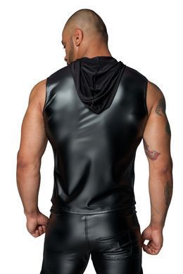 Чоловіча безрукавка з капюшоном Noir Handmade H062 Hooded Shirt, S, мокрий ефект SX0109 фото
