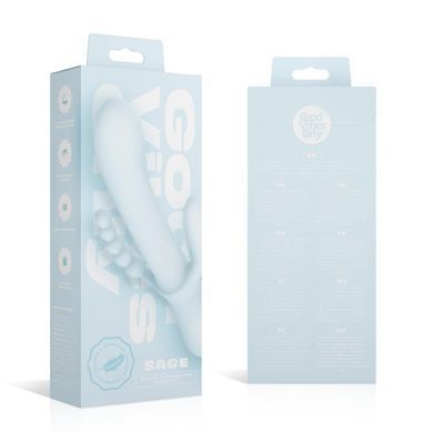 Вібратор-кролик Good Vibes Only - SAGE Triple Stimulation Vibe Soft Silicone - Blue SX3074 фото