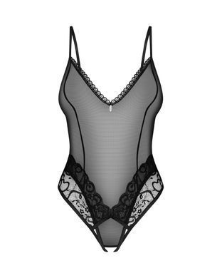 Тедді з доступом Obsessive Blomentis crotchless teddy, M/L, прозоре, відкрита спина, низ-стрінги SX1027 фото