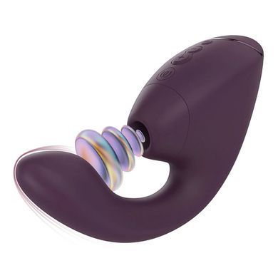 Подвійний вакуумний кліторальний стимулятор з вібрацією Womanizer Next Duo - Dark Purple SX3867 фото