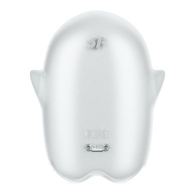 Вакуумний кліторальний стимулятор з вібрацією Satisfyer Glowing Ghost White, світиться в темряві SX0544 фото