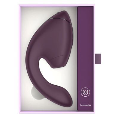 Подвійний вакуумний кліторальний стимулятор з вібрацією Womanizer Next Duo - Dark Purple SX3867 фото