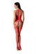 Бодістокінг з безліччю бретелей Passion BS095 One Size, red, імітація пояса та панчіх, з доступом SO8927 фото 2