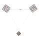 Затискачі для сосків з легкою підвіскою LOCKINK Adjustable Nipple Clamps with Light Pendant, сріблясті SX0849 фото 1