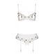 Сексуальний комплект з поясом для панчіх Passion LOVELIA SET L/XL, white SO4780 фото 5