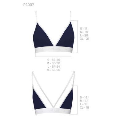 Спортивний топ з подвійними бретелями Passion PS007 TOP L, navy blue SO4267 фото