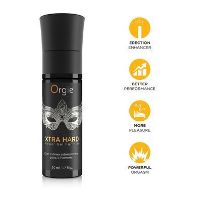 Гель для стимуляції члена Orgie Xtra Hard Power Gel For Him, 50 мл, розігріває, посилює ерекцію SX1565 фото