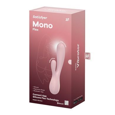 Смарт вібратор-кролик Satisfyer Mono Flex Mauve, 2 мотори, керування через інтернет SO3902 фото