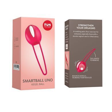 Вагінальна кулька Fun Factory SMARTBALL UNO, червона, одинарна, діаметр 3,6 см SX0958 фото