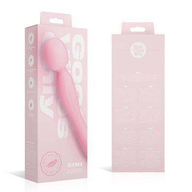 Вібромасажер Good Vibes Only - SIMI Double-Sided Wand Vibrator Soft Silicone - Pink SX3076 фото