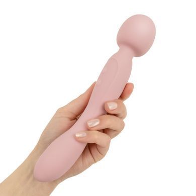 Вібромасажер Good Vibes Only - SIMI Double-Sided Wand Vibrator Soft Silicone - Pink SX3076 фото