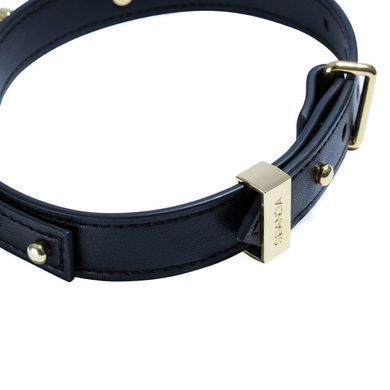 Нашийник LOCKINK Dark DIY Alphabet Collar, чорний, штучна шкіра, букви зі стразами SX0900 фото