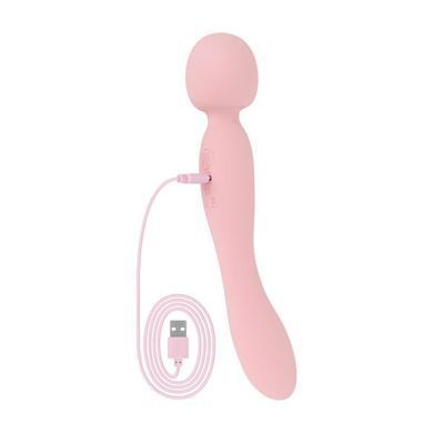 Вібромасажер Good Vibes Only - SIMI Double-Sided Wand Vibrator Soft Silicone - Pink SX3076 фото