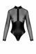 Боді Noir Handmade F321 Edge, L, низ під латекс, верх сітка, блискавка на все тіло, декор кільця SX0359 фото 7