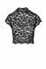 Топ Noir Handmade F303 Essence, XXL, black, мереживний, короткий рукав, комір-стійка SX0259 фото 4