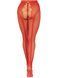Стрип-колготки Leg Avenue Crotchless Net Tights with Heart Backseam, One Size, червоні, з доступом SX1052 фото 4