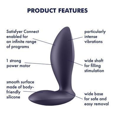 Анальна смарт-пробка з вібрацією Satisfyer Power Plug, дуже потужна SO8678 фото