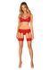 Комплект Obsessive Ingridia 3-pcs set XS/S, червоний, бюстгальтер, стрінги, пояс SO9034 фото 6